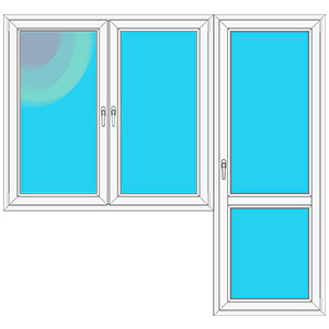 Серия домов П3 - Балконный блок 2 с энергосберегающим стеклопакетом