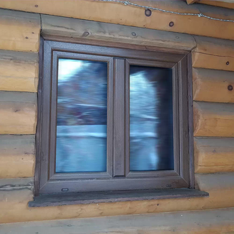 Окна Salamander в деревянный дом - фото
